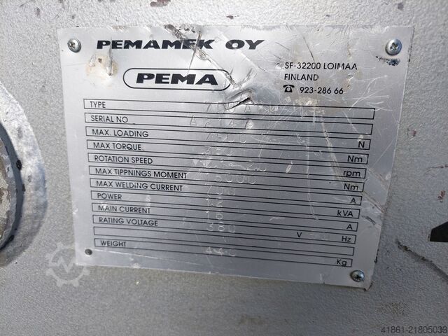 Hidraulikus forgó- és billenő hegesztőasztal ESAB-PEMA 750 AHM