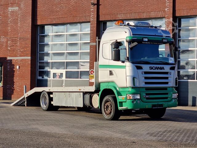 Araba taşıyıcı panelvan Scania R380 4x2 - Car transport / Flatbed - Ramp - Ful...