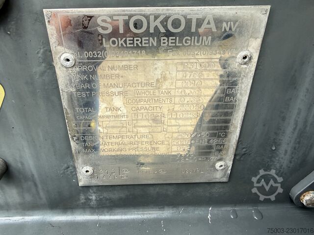 Cisterne prikolica  2- Achs Stokota / 22.050 Liter