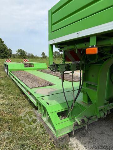 Låglast-semitrailer för transport av byggmaskiner COMETTO SS38P Teleskop-Tieflader 13.29m-16.79m