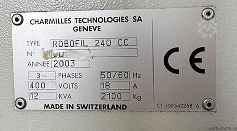 Drátová elektroerozivní řezačka Charmilles Robofil 240 CC