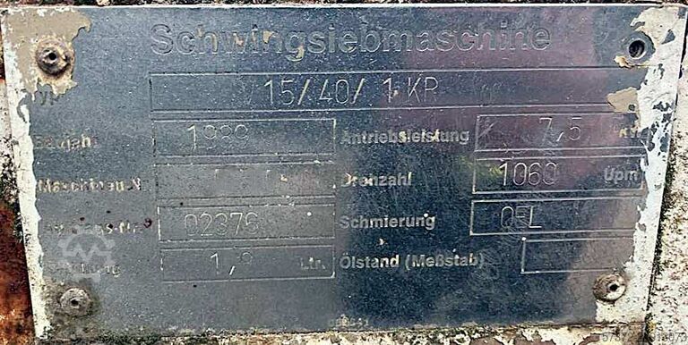 Těžkotonážní síto Främbs & Freudenberg 15/40/1KR