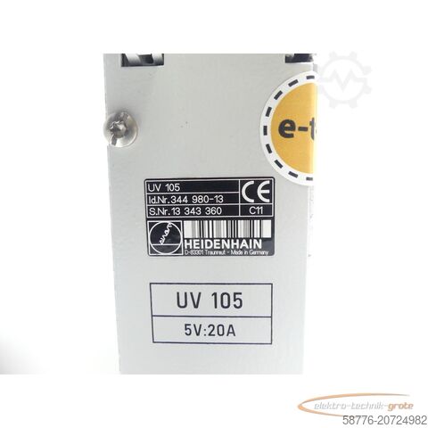 Component Heidenhain UV 105 ID. 344 980-13 SN13343360 generalüberholt m. 3 Mon. Gewährl.