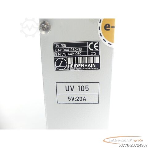 Heidenhain component Heidenhain UV 105 ID. 344 980-13 SN13442060 generalüberholt m. 3 Mon. Gewährl.