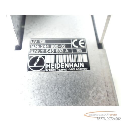Heidenhain component Heidenhain UV 105 . 344 980-02 generalüberholt mit 3 Monaten Gewährleistung SN: 11545633A im Austausch (Exchange)