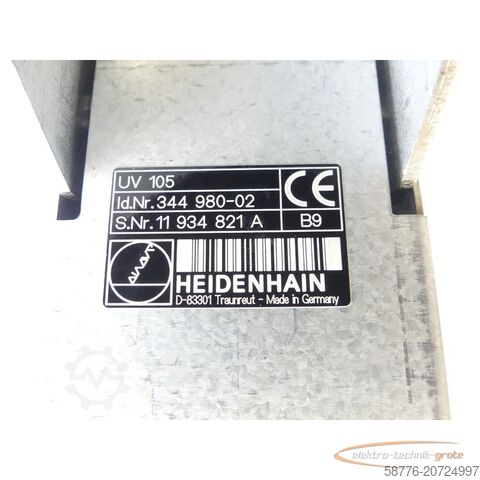 Heidenhain component Heidenhain UV 105 . 344 980-02 generalüberholt mit 3 Monaten Gewährleistung SN: 11934821A im Austausch (Exchange)