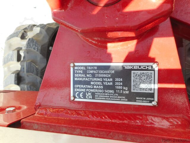 Minikoparka Takeuchi TB 217R ( 1.680kg )
