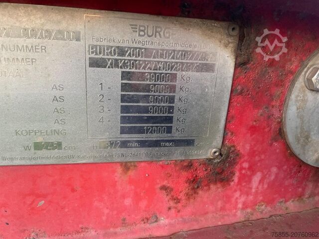 Containertransport Burg BPO 12-27 CCXGX-00 20/30 FT Chassis / BPW Axles...