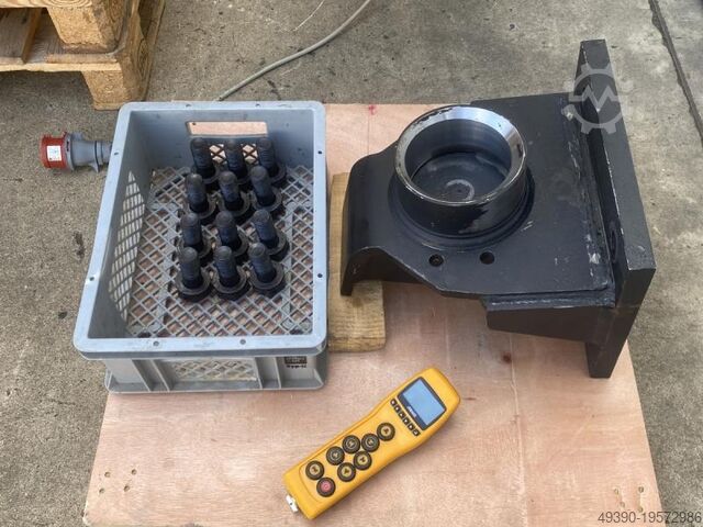 Nástěnný otočný jeřáb s kladkostrojem, pohonem otoče a kočkou, není to sloupový otočný jeřáb. ABUS VW (3200kg x 6250mm) + GM 800