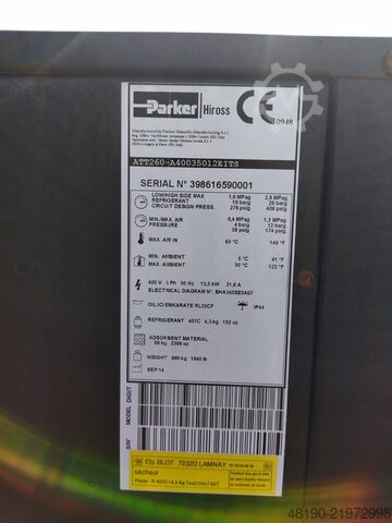 Sécheur frigorifique pour air comprimé Parker Hiross ATT260