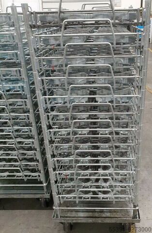 Wanzl nosič obrobků s drátěnými koši Wanzl Werkstückträger mit Drahtkörben