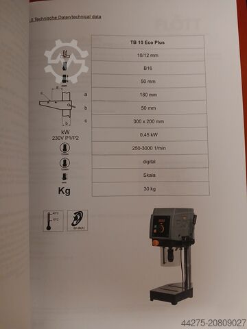 Stoni bušilica FLOTT TB 10 Eco