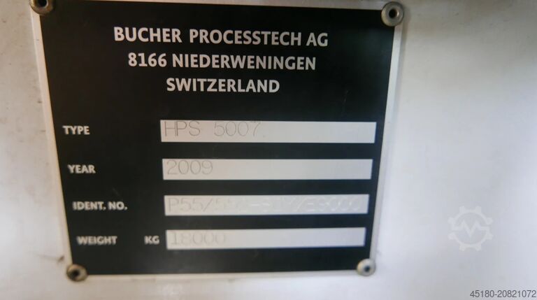 Hidraulikus prés Bucher Bucher Presse HPS 5007
