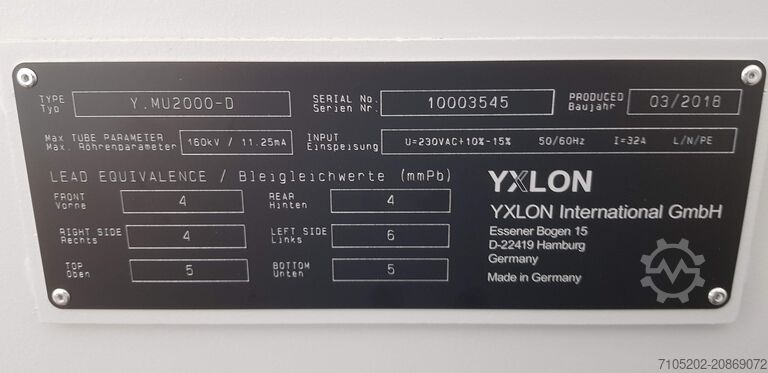 X-ray machine YXLON MU2000-D