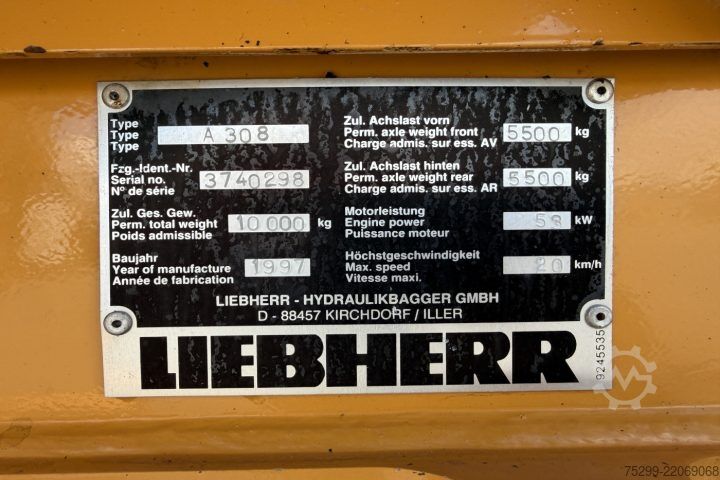 Yol silindiri Liebherr 308 Mobilbagger / Swiss-Vehicle