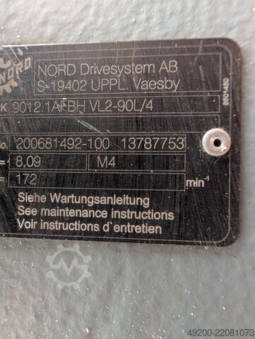 Pohon míchačky s míchadlem z nerezové oceli Nord Drivesystem SK 9012.1AFBH VL2-90L/4