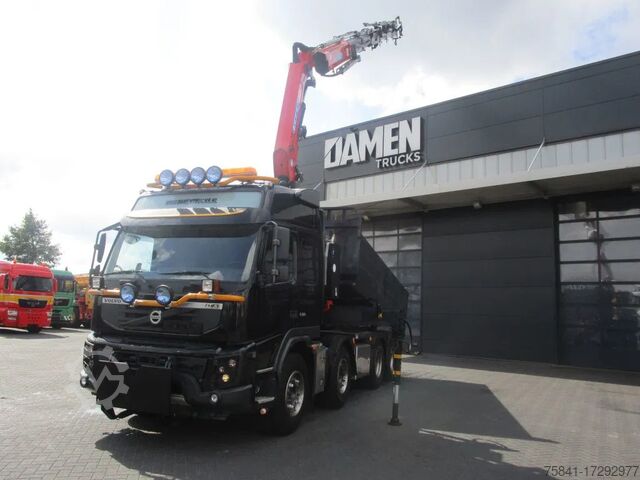 Kipper met kraan Volvo FMX 500 8x4 EFFER 255/6S + Kipper