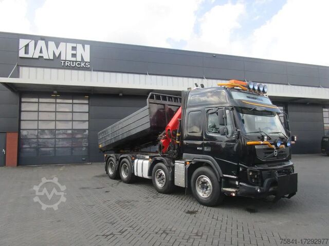 Kipper met kraan Volvo FMX 500 8x4 EFFER 255/6S + Kipper