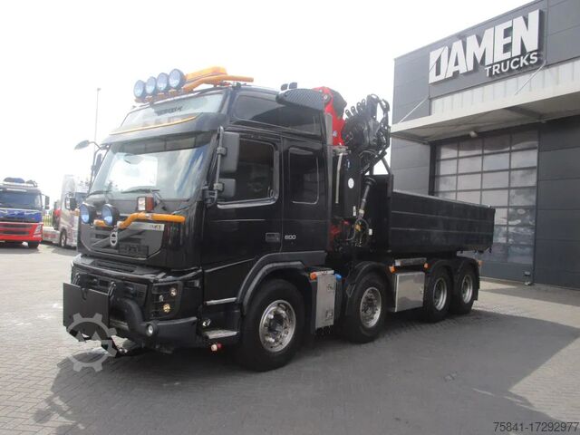 Kipper met kraan Volvo FMX 500 8x4 EFFER 255/6S + Kipper