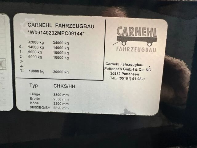 Ανατρεπόμενο φορτηγό Carnehl CHKS/HH 2 ASSER KIPPER KIPPER/TIPPER /OPLEGGER/...