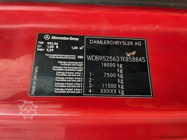 Camión cisterna de vacío Mercedes-Benz 1828 4x4 Atego Saugwagen 11.000ltr.