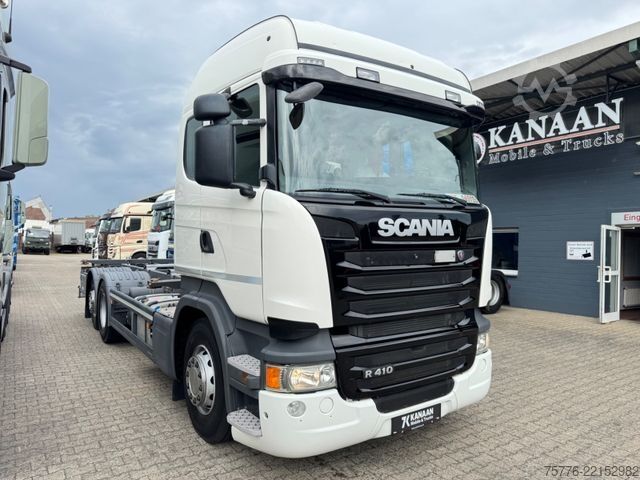 Wissellaadbak vrachtwagen SCANIA R410 6x2   Euro6  Original 43.000Km  Bundeswehr