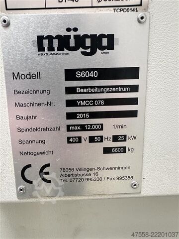 Centru de prelucrare - vertical MÜGA Werkzeugmaschinen GmbH S6040