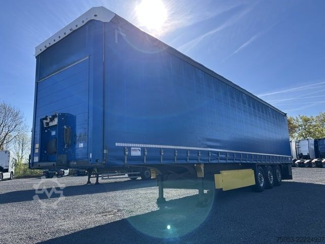 Åben sættevogn med presenning Schmitz Cargobull SCS 24 Rungentaschen Alufelgen Palettenkasten