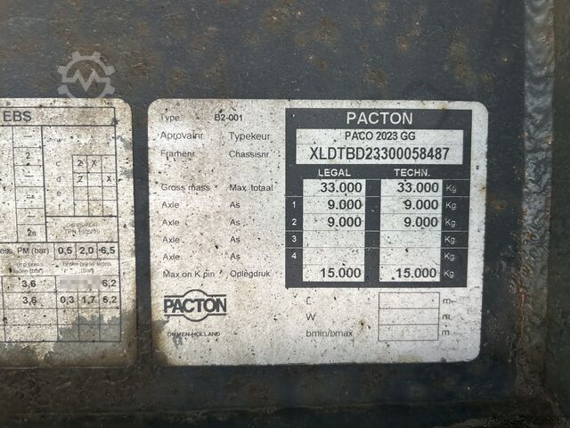 Maleta Pacton B2-001 / Box Trailer / BPW Drum / Loadlift 2500...
