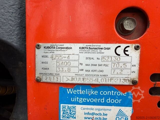 Mini excavator Kubota U 55-4