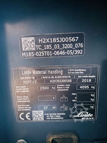 LPG'li forkliftler Linde H 25 T-02 EVO Triplex Kabine STVO ZVG