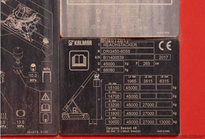 Teljes konténeres rakodógép Kalmar DRG450-60S5
