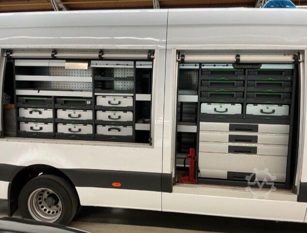 Magas tetős furgon MERCEDES-BENZ Sprinter 516 CDI Maxi Klima LED Werkstatt Rollo