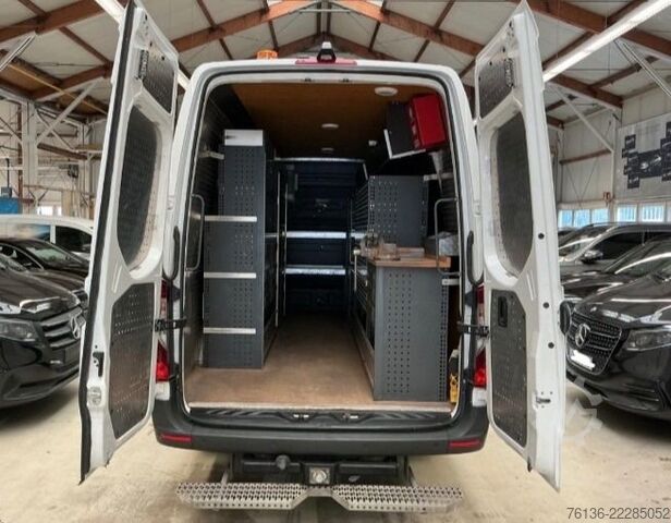 Magas tetős furgon MERCEDES-BENZ Sprinter 516 CDI Maxi Klima LED Werkstatt Rollo