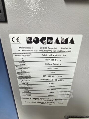 Rotaciona mašina za štancovanje BSR 550 Servo Bograma BSR 550 Servo