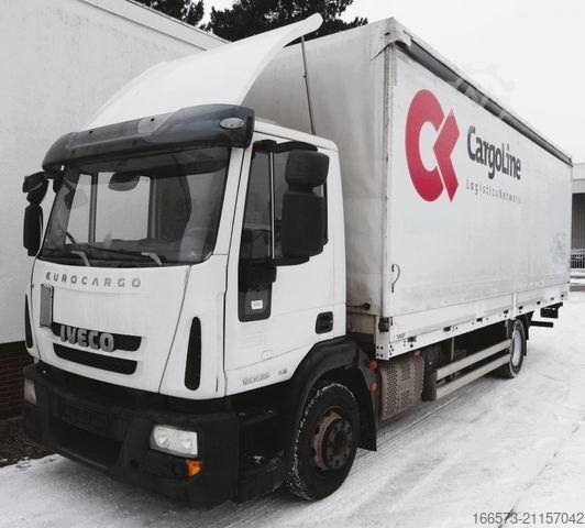 Flatbed truck with tarp IVECO Eurocargo 120E25 BL AC
