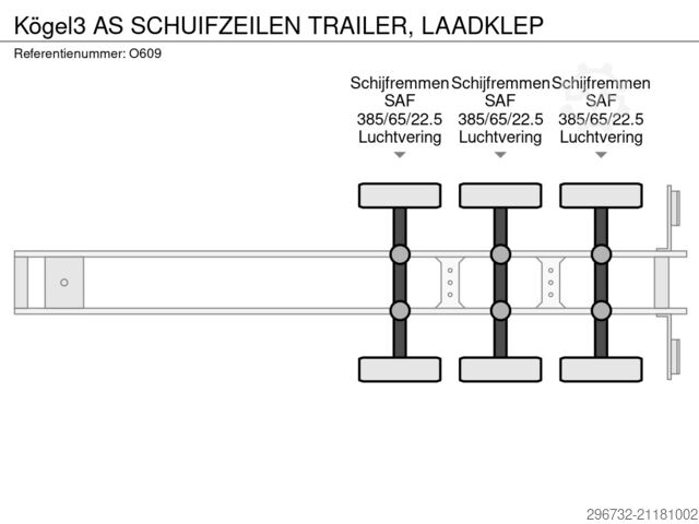 Schuifzeilen Kögel 3 AS SCHUIFZEILEN TRAILER, LAADKLEP