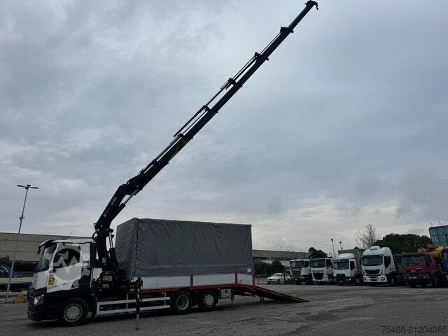 Drop side body with HIAB XS 322-6 crane Renault T 380