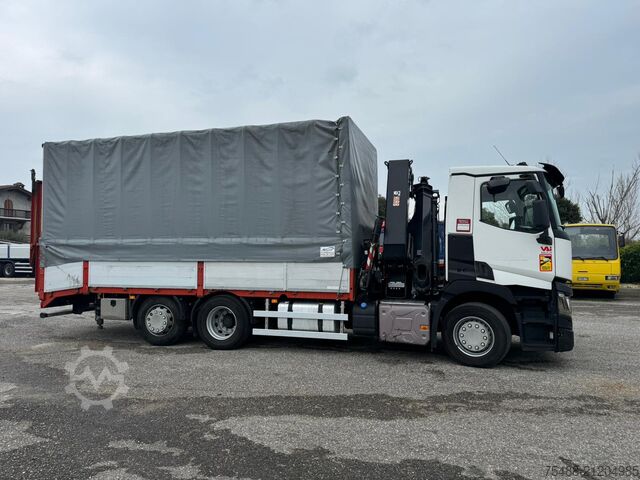 Drop side body with HIAB XS 322-6 crane Renault T 380
