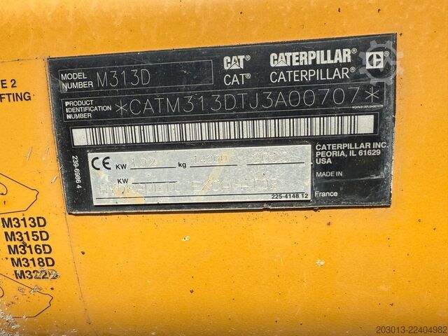 Hjulgrävare CATERPILLAR M313D Mobilbagger 14,2 Tonnen
