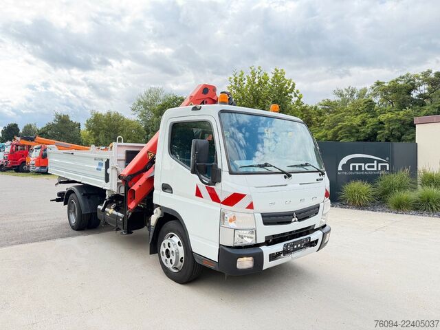 Lastbilmonterad kranbil FUSO Canter 7C15 Kipper KRAN Palfinger AHK  3to