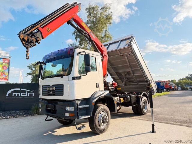 Billenő teherautó MAN TGM 18.330 4x4 Kipper KRAN 17m FUNK AHK