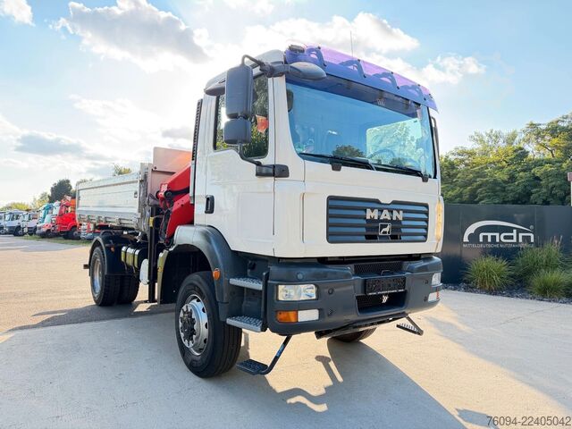 Billenő teherautó MAN TGM 18.330 4x4 Kipper KRAN 17m FUNK AHK