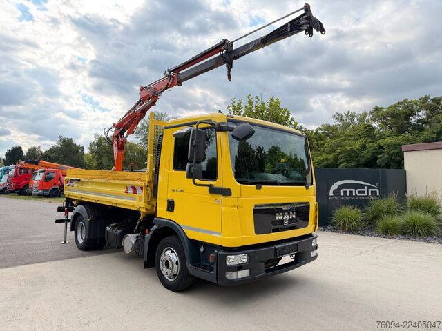 Trostrani kiper kombi MAN TGM 8.180 Kipper KRAN Greifer