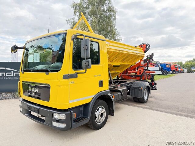 Trostrani kiper kombi MAN TGM 8.180 Kipper KRAN Greifer