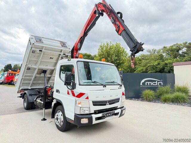 Tippbil skåpbil FUSO Canter 7C15 Kipper KRAN Palfinger AHK  3to