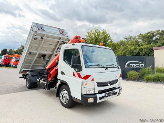 Tippbil skåpbil FUSO Canter 7C15 Kipper KRAN Palfinger AHK  3to