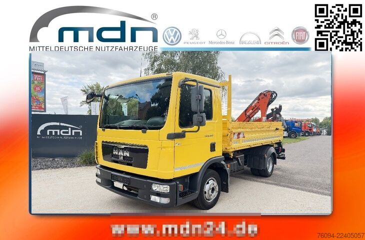 Kamion sa kranom furgon MAN TGM 8.180 Kipper KRAN Greifer