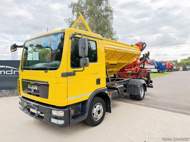 Kamion sa kranom furgon MAN TGM 8.180 Kipper KRAN Greifer