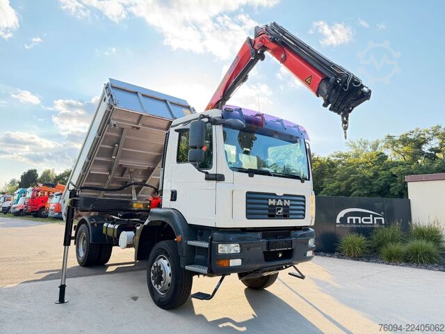 Teherautóra szerelt daru MAN TGM 18.330 4x4 Kipper KRAN 17m FUNK AHK